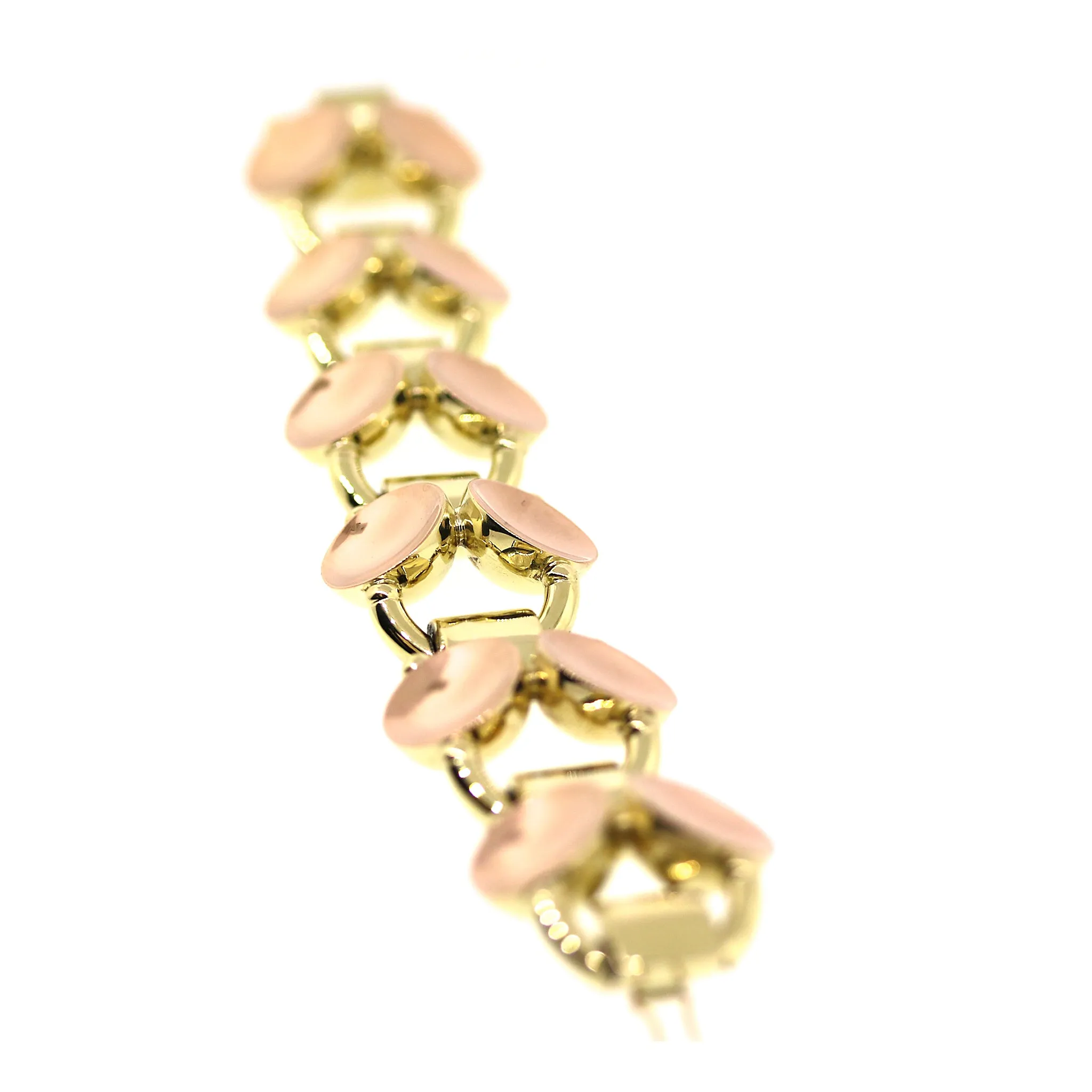 Retro Style Two-Tone Gold Bracelet