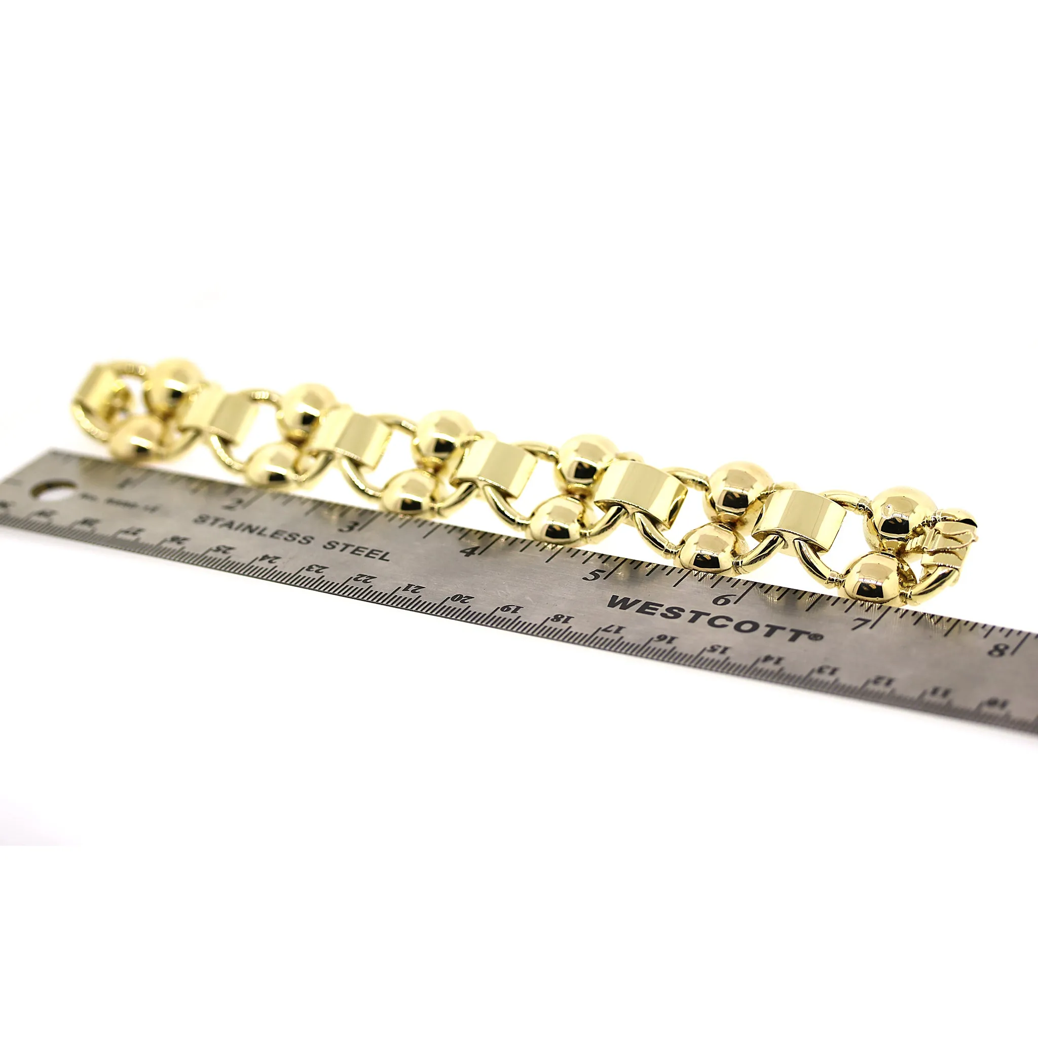 Retro Style Two-Tone Gold Bracelet