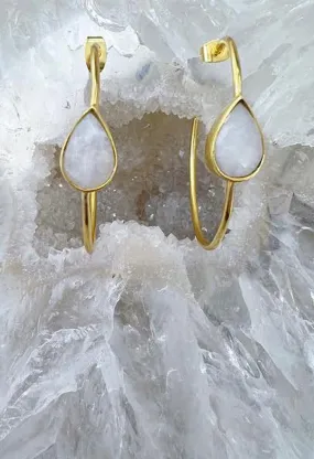 Sarabeth Earrings-Moonstone