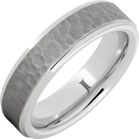 Serinium Men's Moon Crater Ring with Sandblast Finish