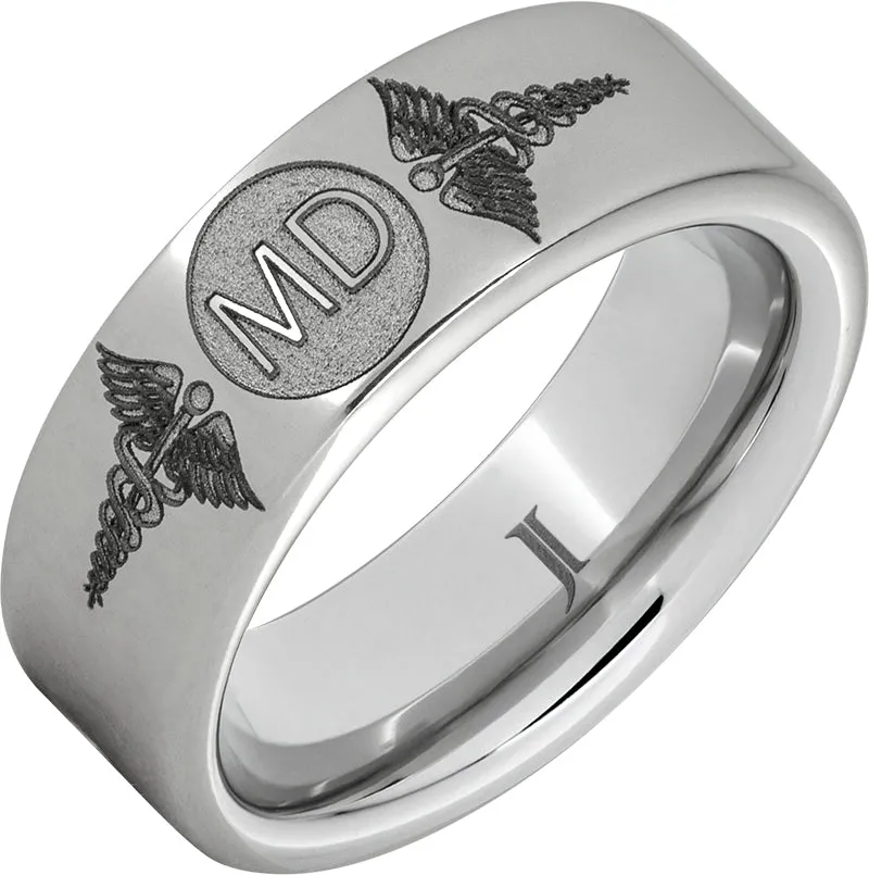 Serinium Ring With Caduceus - Medical Doctor