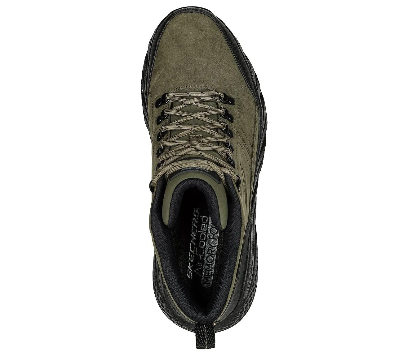 SKECHERS Men's Glide-Step Trail-Salado Running Shoe (Olive/Black)