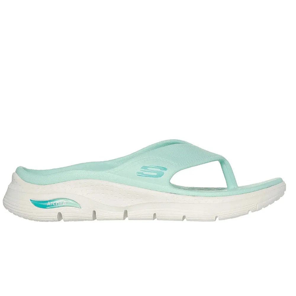 SKECHERS Women's Arch Fit Lifestyle Slipper (Mint)