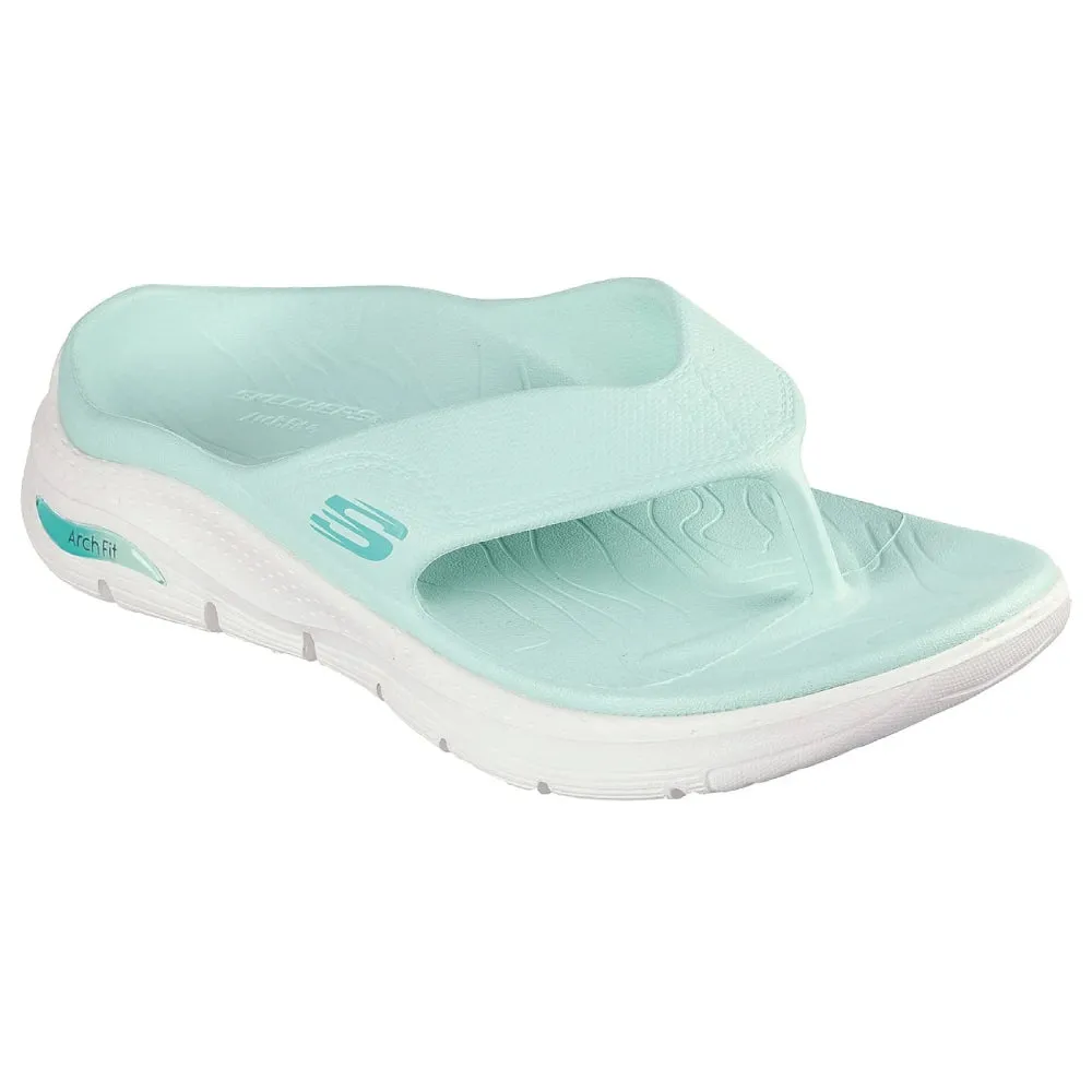 SKECHERS Women's Arch Fit Lifestyle Slipper (Mint)