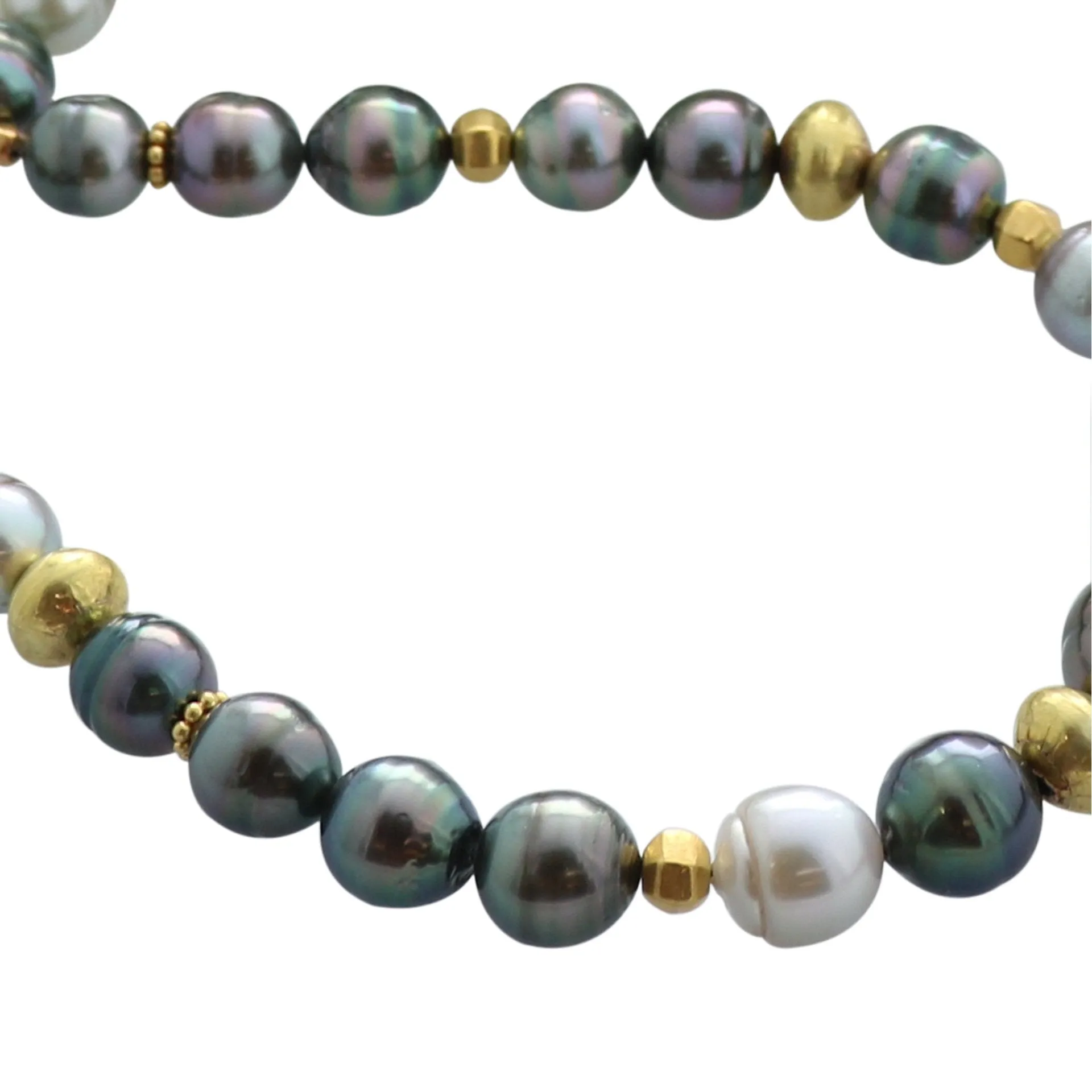 Tahitian Pearl 18K Gold Necklace With Diamond Clasp