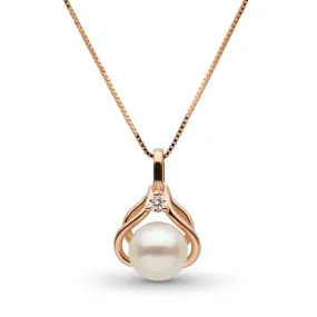 Tiara Collection Akoya Pearl and Diamond Pendant