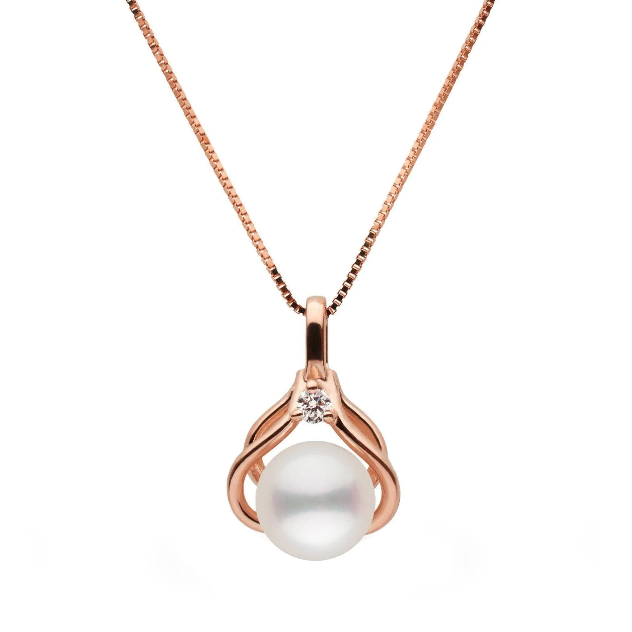 Tiara Collection White Freshadama Pearl and Diamond Pendant