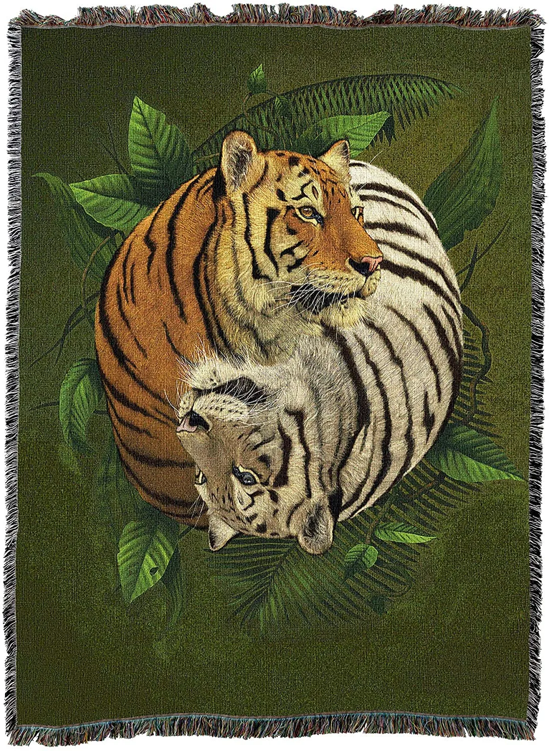 Tiger Yin Yang Tapestry Blanket