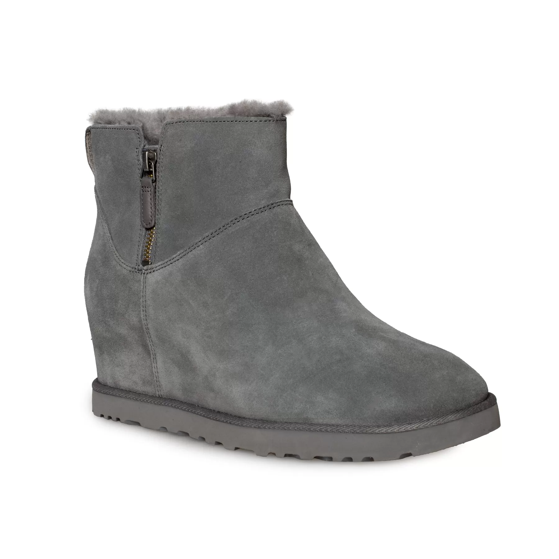 UGG Classic Femme Zip Mini Grey Boots - Women's