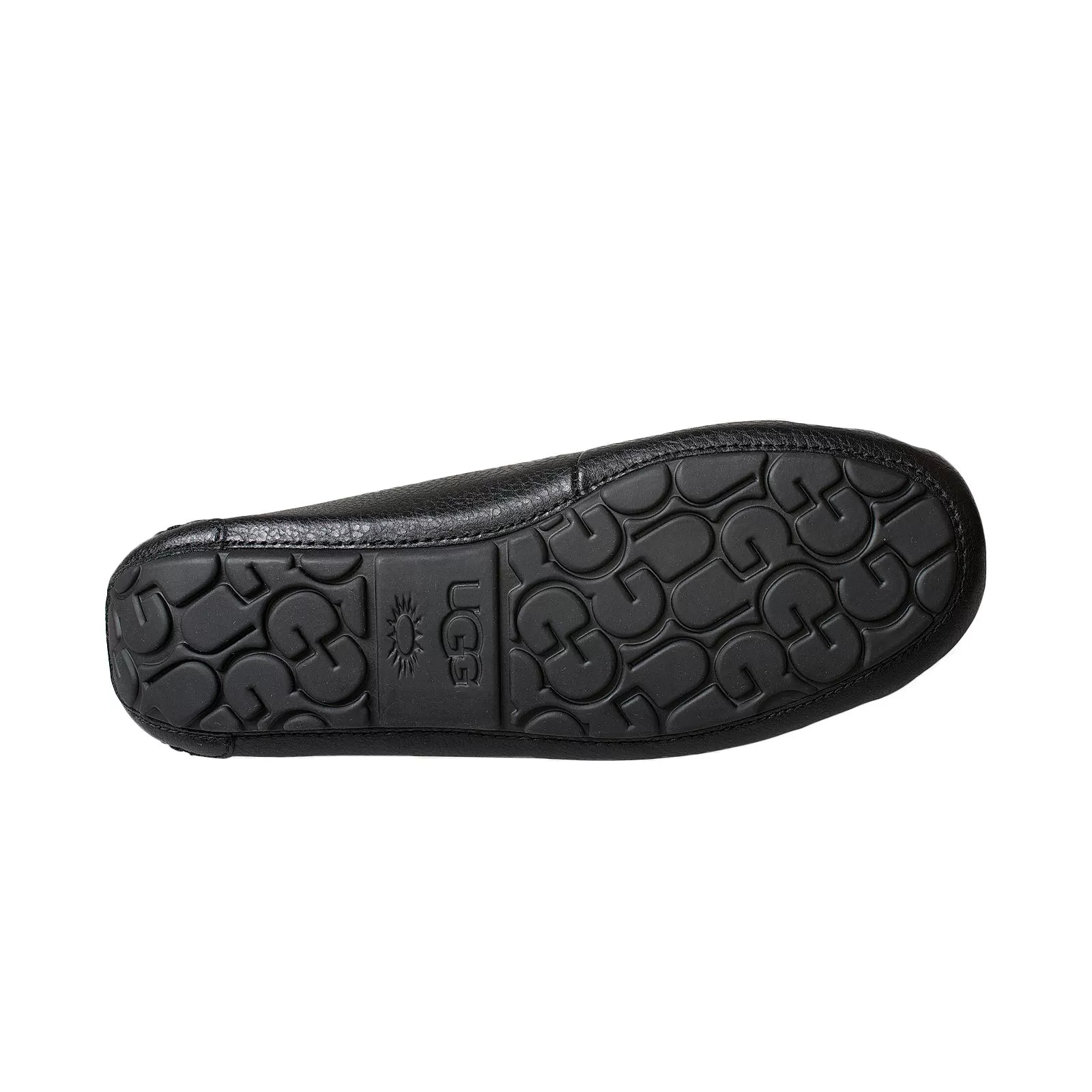 UGG Dakota Pebbled Leather Black Slippers - Women's