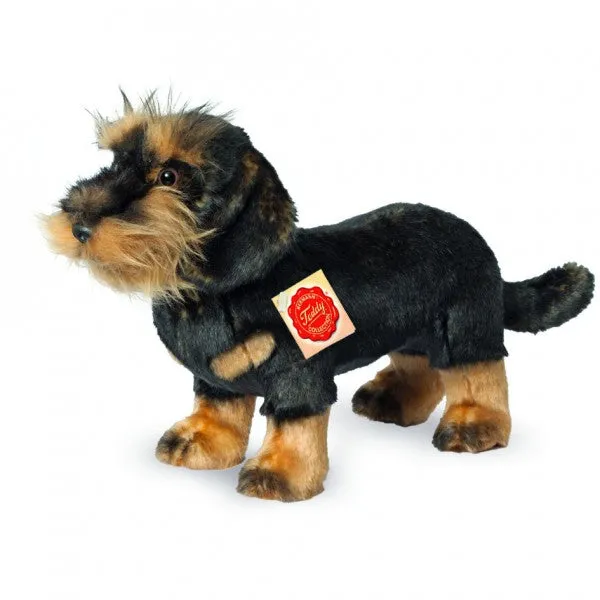 Wire-haired small Plush 28cm Hermann Teddy Bear standing Dachshund